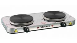 FOGAO ELETRICO PORTATIL INOX SAFANELLI 2 PLACAS 127V - IMP