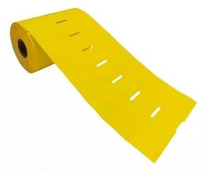 ETIQUETA PARA FRISO DE GONDOLA 90X40 45M COUCHE AMARELO C/ SENSOR CENTRAL ZEBRA